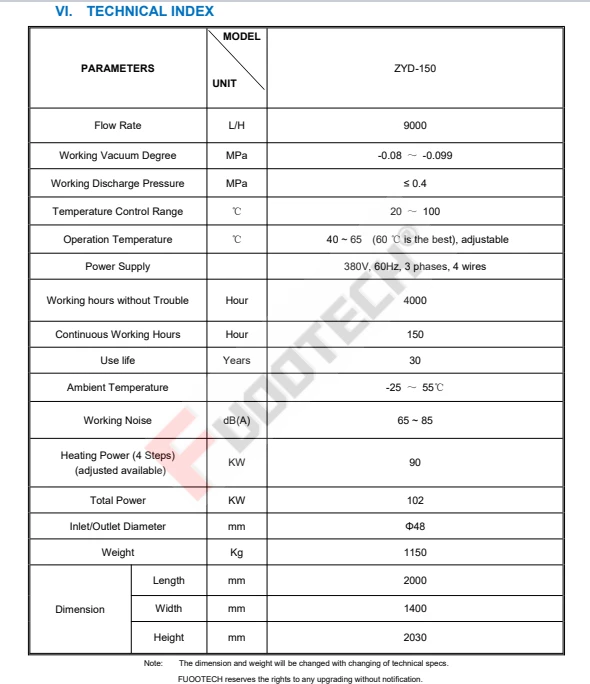 ZYD-150 transformer oil filtration system ZYD-150 transformer oil filtration system